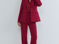 Расклёшенные брюки, Красный