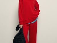 Толстовка из хлопка с отложным воротником