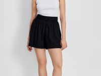 Шорты изо льна с эластичным поясом