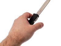 Фронтальный нож Honor Zeus, сталь 10Cr15CoMoV, рукоять алюминий/титан, черный