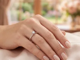 Классическое кольцо из белого золота э4712кц04091200_white