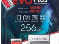 Карта памяти Samsung MicroSDXC 256Гб EVO Plus CL10 с адаптером красный