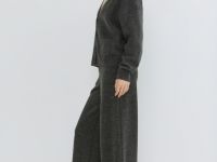 Прямые трикотажные брюки, Серый