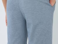 Шорты из двухцветного пике, Голубой