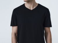 Футболка с V-образным вырезом, Черный