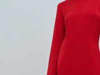 Сатиновое платье с завязками на спине, Красный