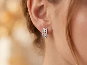 Серьги из белого золота с бриллиантами э4701сг02210925