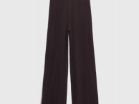 Широкие вязаные брюки, Коричневый