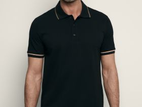 Поло с контрастной отделкой