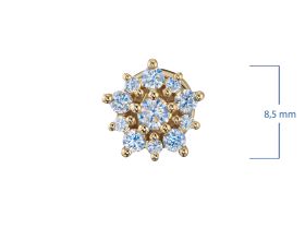 Пусеты из желтого золота э0312пс10177200