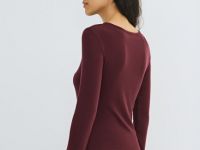 Приталенный лонгслив, Фиолетовый