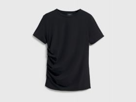 Футболка с драпировкой, Черный