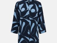 Блузка свободного силуэта с принтом