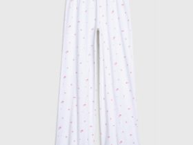 Брюки пижамные из трикотажа пуантель, Белый