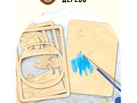 Набор для творчества 3D панно из дерева ТРИ СОВЫ "Аквариум", с акриловыми красками и кистями