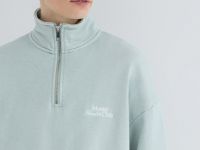 Толстовка с воротником-стойкой на молнии, Зеленый