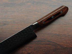 Нож Накири (шинковочный) 160 мм, Sakai Takayuki, сталь VG-10 Damascus 17 слоев, рукоять pakka wood