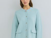 Кардиган из мягкой пряжи, Зеленый