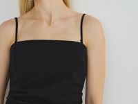 Платье-бюстье со съёмными бретелями, Черный
