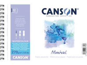 Альбом для акварели на спирали Canson "Montval" Torchon 32x41см 12 л 270 г
