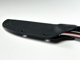 Нож с фиксированным клинком Vostron Sever, сталь Х12МФ, рукоять G10, черный