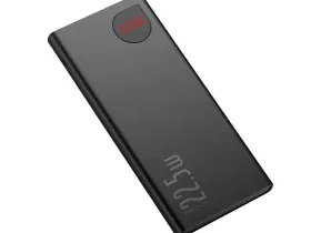 Внешний аккумулятор Baseus Adaman Metal Digital Display Quick Charge 10000mAh 22.5W (черный) (PPADM10S)