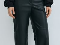 Брюки из искусственной кожи, Черный