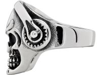 Кольцо ZIPPO, серебристое, в форме черепа, нержавеющая сталь, 2,5x2,6x0,6 см, диаметр 19,7 мм