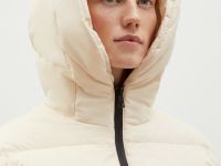 Пуховик с капюшоном и талией на кулиске