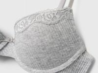 Кружевной бюстгальтер с эффектом пуш-ап, Серый