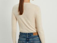 Трикотажный женский джемпер с длинным рукавом