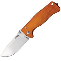 Нож складной LionSteel SR2A OS Mini, сталь Uddeholm Sleipner® Satin Finish, рукоять алюминий (Solid®), оранжевый