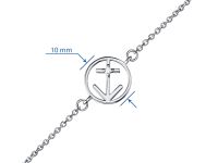 Браслет из серебра с бриллиантом э0601бр06210519