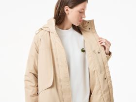 Женская парка Lacoste с капюшоном