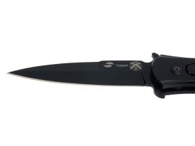 Нож складной Stinger 118 мм, сталь 8Cr14MoV, рукоять сталь/карбон, черный