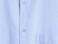 Рубашка из ткани оксфорд с коротким рукавом, Голубой