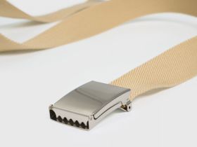 Ремень из канваса с автоматической пряжкой, Бежевый