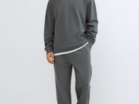 Свитшот с имитацией футболки, Серый