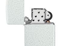 Зажигалка ZIPPO Logo с покрытием Glacier, латунь/сталь, белая, матовая, 38x13x57 мм