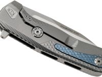 Нож складной LionSteel ROK G, сталь Bhler M390 Satin Finish, рукоять титан, серый цвет