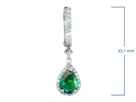 Серьги из белого золота с и изумрудами э4767сг10250367_white