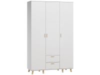 Распашной шкаф Пронто 3-130x210 Белый