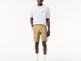 Мужские хлопковые шорты Lacoste прямого кроя