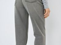 Прямые джинсы со средней посадкой, Серый