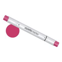 Маркер двухсторонний на спиртовой основе Stylefile Brush №370 красный