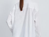Рубашка прямого кроя с отложным воротником