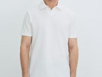 Поло из мягкого пике, Белый