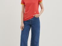 Футболка из хлопка с отделкой