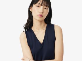 Платье Lacoste стандартного кроя с длинными рукавами и поясом