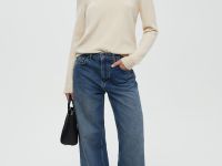 Джемпер с воротником-стойкой